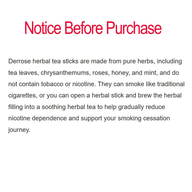 2 Packs 40 Sticks, Herbal Tea Stick, Brewed for Drinking or Ignited for Inhalation, Ingredients: Tea Leaf,Chrysanthemum, Rose, Mint and Honey, Made in South Korea