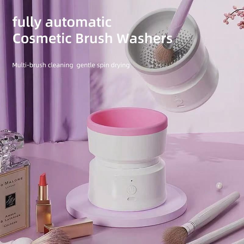 Rechargeable & Electric Makeup Brush Cleaning Machine, 1 Count Silicone Brush Cleaner, Beauty Blender Cleaner for Makeup Brushes,Molded Brush Cosmetic Foundation Handle Storage Cleansing