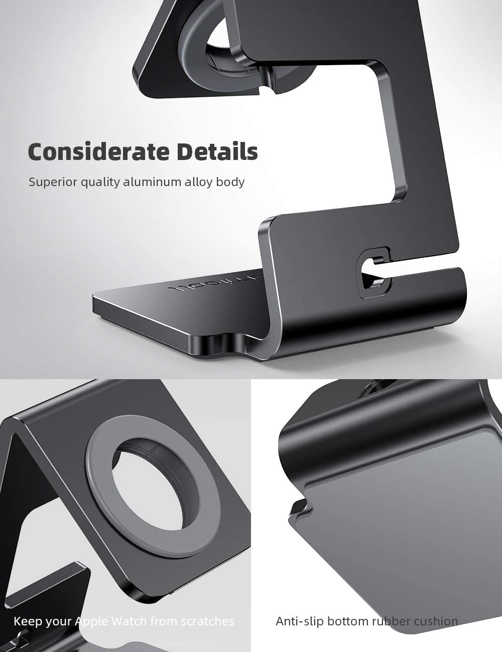 Watch Stand for Apple Watch Magnetic Fast Charger - Desk Charging Stand Holder Dock for Apple Iwatch Series SE 10 9 8 7 6 5 4 3 2 1, Series Ultra(49Mm 46Mm 45Mm 44Mm 42Mm 41Mm 40Mm 38Mm)