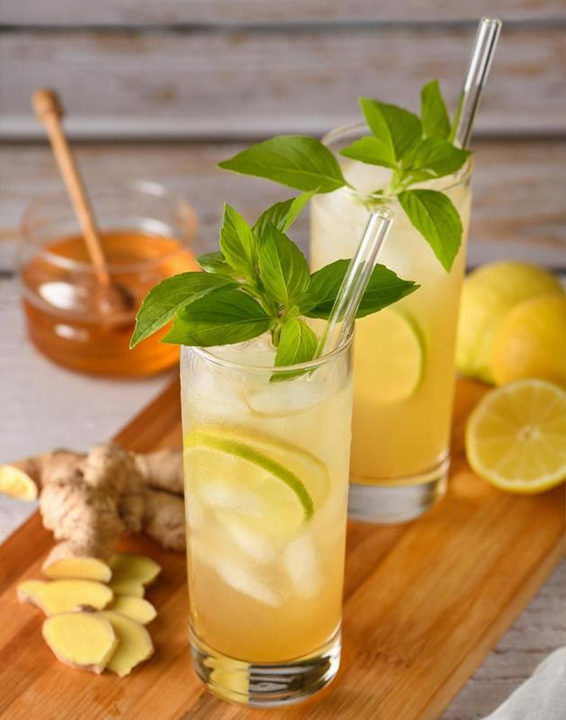 Set (12 Straws + 4 Brush) Reusable Glass Straws, Size 8.5''X10Mm, Heat Resistant High Temperature Washable Reusable Fruit Drinking Straws for Smoothies, Cocktail and Drinks