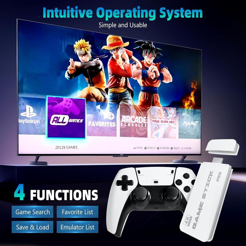 More than 20,000 Retro Wireless Game Joysticks, Two Classic Game Controllers, 4K HDMI Output, Home Game Console, Plug and Play