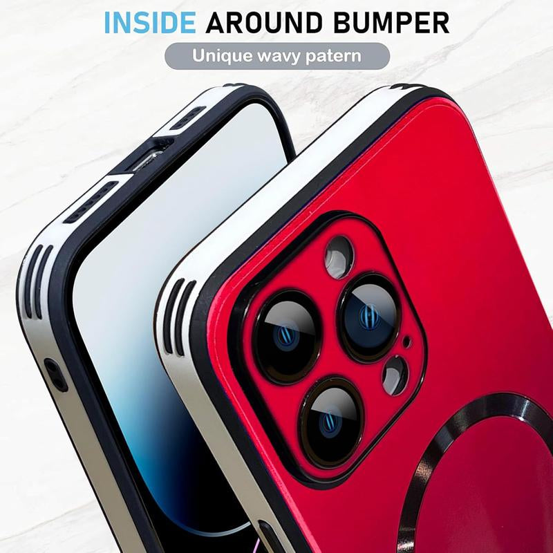 Case for Iphone 16 15 14 13 12 11 Pro Max Case, Support for Magsafe, Magnetic Wireless Charger Case, Gradient Glass Back Cover with Full Camera Lens Protector Cover