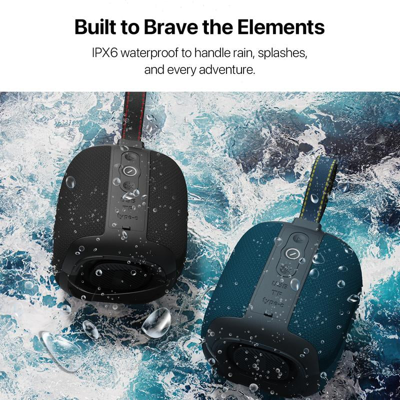 Waterproof Bluetooth Outdoor Speakers with Big Bass & 360-Degree Sound, Dustproof Floating Wireless Speaker, 131Ft Range