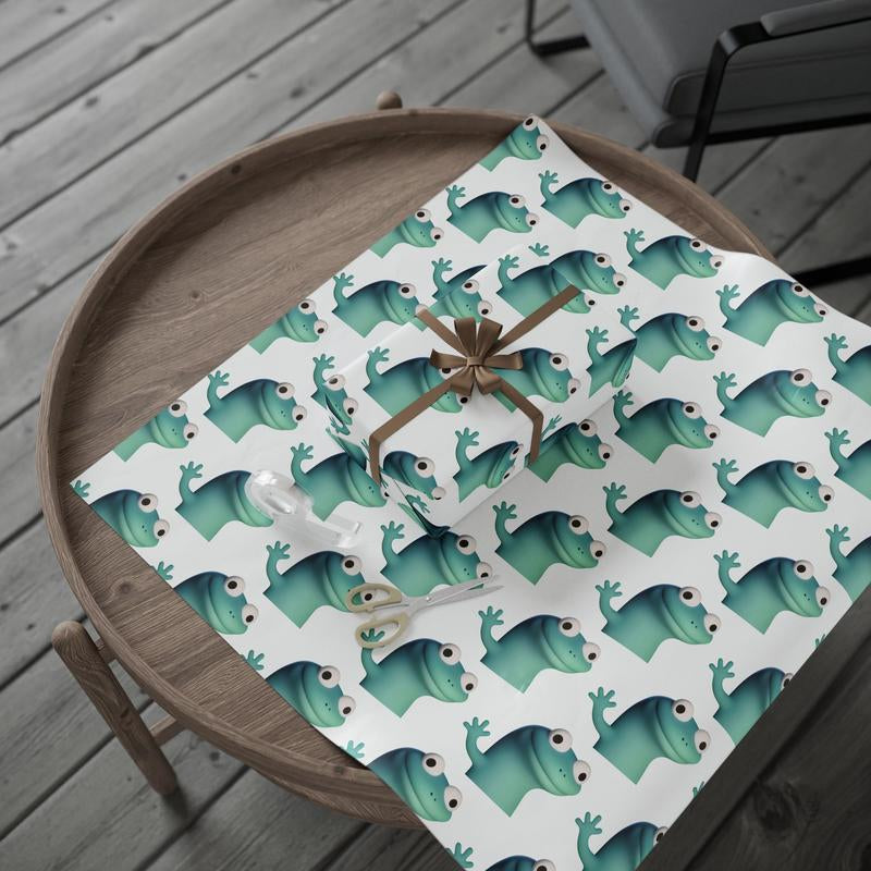 Wrapping Papers, Lizard Pressing Button Meme, Elio Meme Funny Gift Wrap, Gift Wrapping Sheets, Birthday Wrapping Paper, Holiday