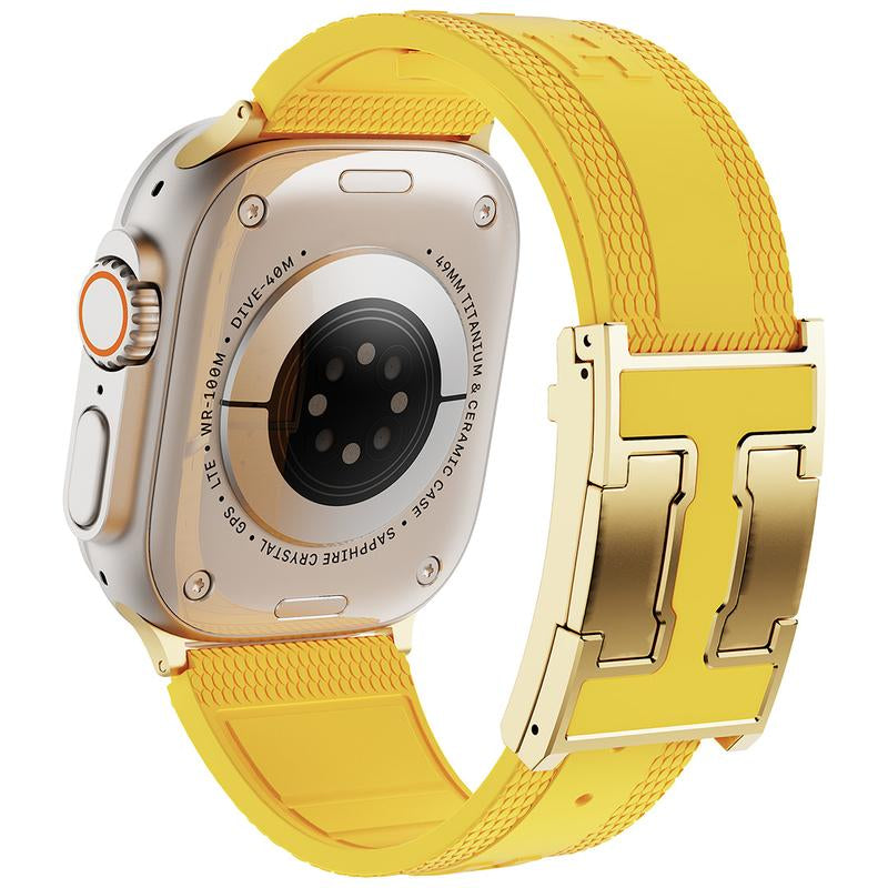 CRAZY GRASS Magnetic Silicone Band for 49Mm 46Mm 45Mm 44Mm Square Smartwatch Strap for Him Father'S Day Gift Designer Replacement Adjustable Watch Band Wearable[Watch NOT INCLUDED]