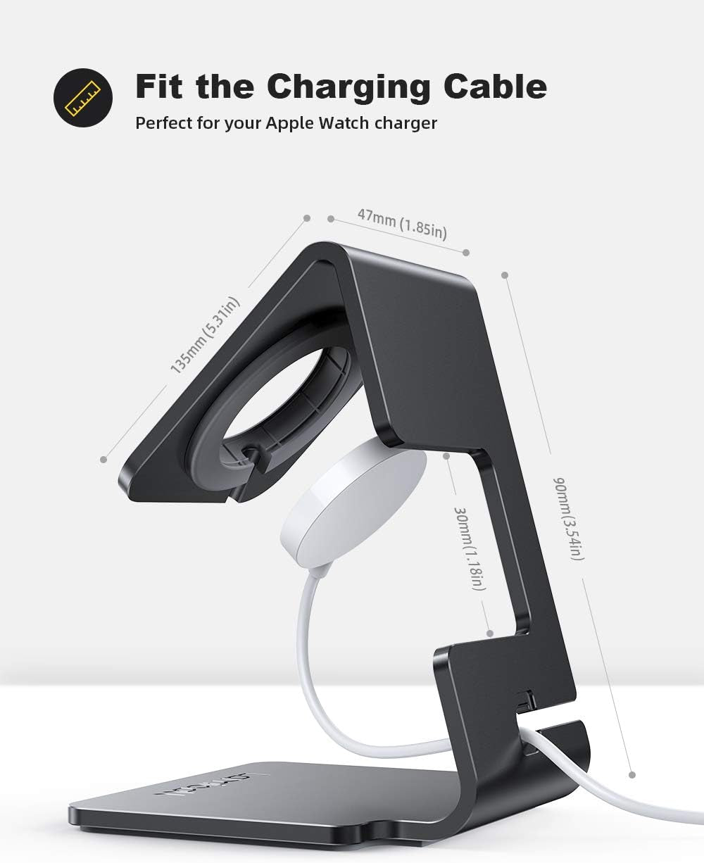 Watch Stand for Apple Watch Magnetic Fast Charger - Desk Charging Stand Holder Dock for Apple Iwatch Series SE 10 9 8 7 6 5 4 3 2 1, Series Ultra(49Mm 46Mm 45Mm 44Mm 42Mm 41Mm 40Mm 38Mm)