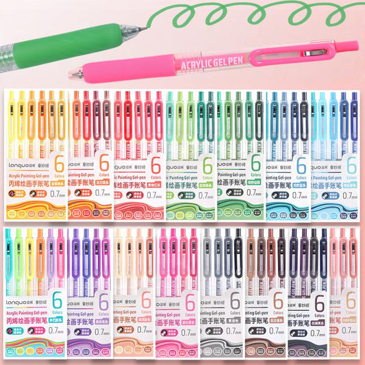 Acrylic Painting Gel Pen,Retractable 0.7Mm Tip,Rich Color Large Capacity Ink Pens,Art Supplies for Diary,Card,Diy,Coloring, Doodling, Stackable Colors, Clip Acrylic Gel Pen