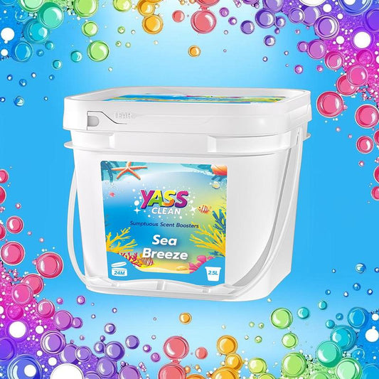 Yass Clean Sumptuous Scent Booster Laundry Beads 2.5L 1.8KG 64 Oz Cream Coconut Sea Breeze, In-Wash Scent Booster Beads That Gives a Fresh Scent Boost from Wash to Wash,Suitable for Sensitive Skin, Non-Stop Freshness up to Weeks in Storage