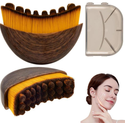 Lymphatic Contour Face Brush for Jawline & Chin Sculpting – Dry Brushing Massager for Lymphatic Drainage & Facial Fatigue Relief, Ergonomically Designed to Fit the Skin Precisely (1PCS) Beauty Roller Daily